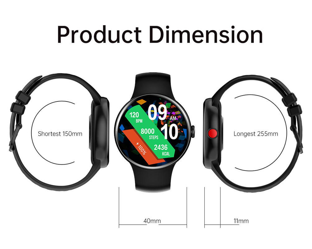 Aluminum Alloy Round Shape Smart Watch With Blood Pressure And Oxygen